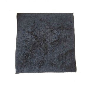 Waffle Weave Microfiber 16x16 Towel - BLACK