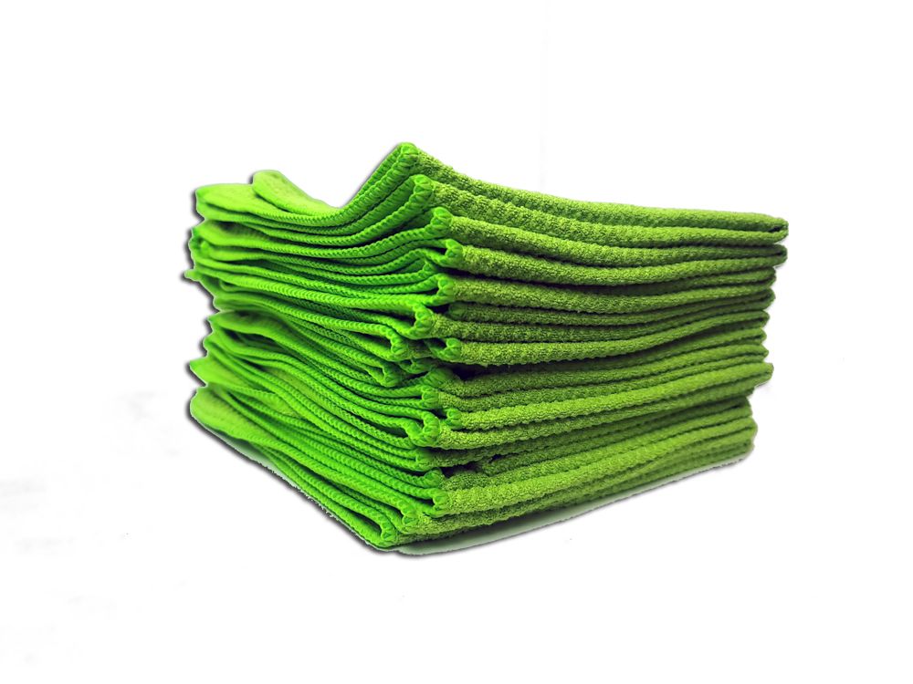 QuickNap MEAN GREEN Waffle Weave Glass Towel - 16x16 - 12 Pack - Auto  Surface Protection Products